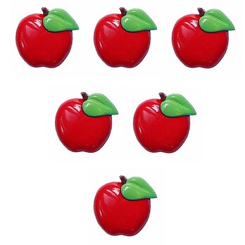 アメリカDress it up! ボタン ラージレッドアップル　B-2885 りんご 林檎 フルーツ 果物の画像