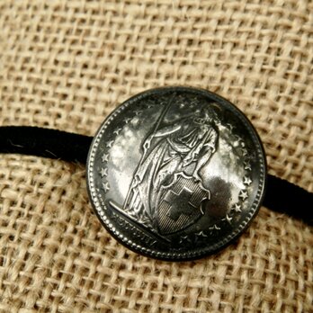 ＃H74　Switzerland Coin Hair Elasticの画像