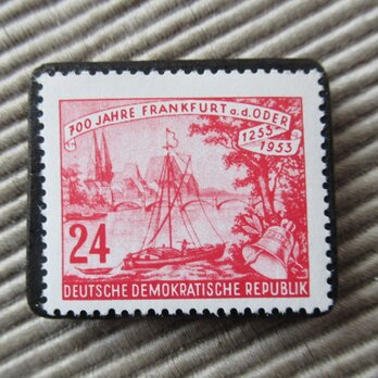 ドイツ　切手ブローチ9534の画像