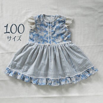 ハンドメイド 100サイズ イギリス風 子供服 ワンピースの画像