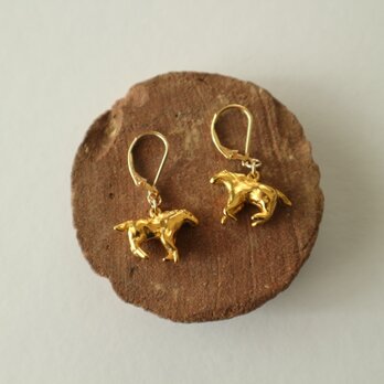 洞窟壁画の馬のピアス（イヤリング）