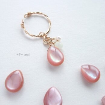 14kgf pearlピンクシェルイヤーカフ (片耳) 【PS-570EC】