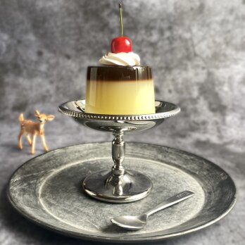 食品サンプル　昭和レトロ　純喫茶のプリン　オブジェ　リアルサイズの画像