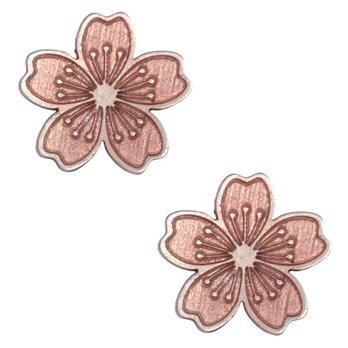Sale*ドイツ ポリエステルボタン14mm さくらの花 ピンク2個 JK フラワー 桜 B-2925の画像