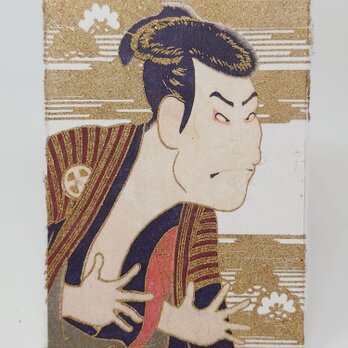 ギルディング和紙葉書　歌舞伎（印刷版）黄混合の画像