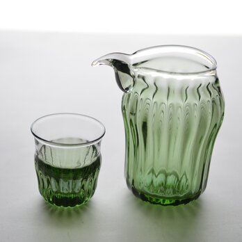 ミントグリーンの酒器揃い(片口お一人様用)の画像
