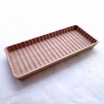 我谷盆 胡桃 20×9×2cm ナチュラルの画像