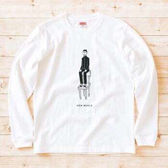 長袖 Tシャツ 『イス・男子』 男女兼用 ロンTの画像