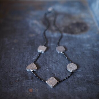 Braid necklace -Hammered silver-の画像