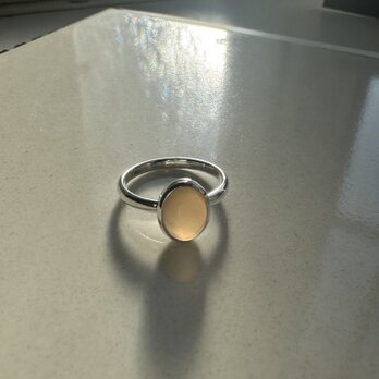 オレンジムーンストーンsilver ringの画像