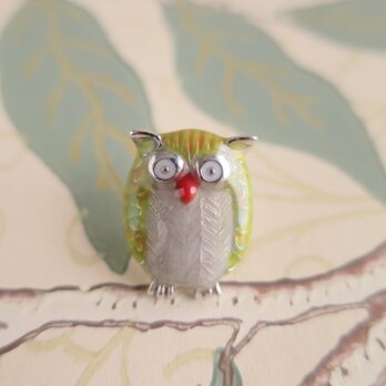 【K】様　オーダー品　SV　Owl (Yellow)　tiny pinの画像