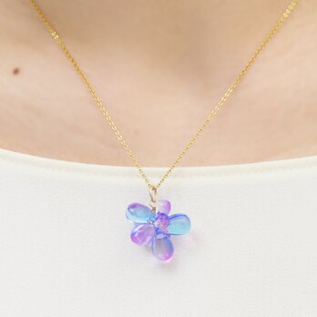 【ネックレス・40cm+アジャスター】紫陽花の画像