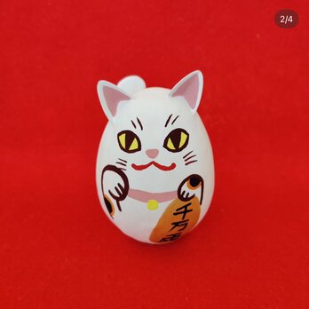 月桃招き猫張り子の画像