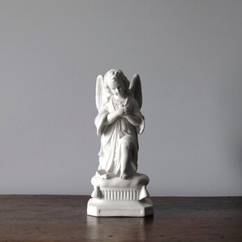 石膏 天使 像 h27cm フランス アンティーク 0501710の画像