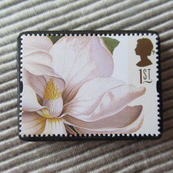 イギリス　切手ブローチ 9555の画像