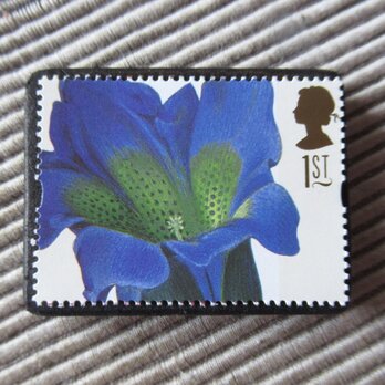 イギリス　切手ブローチ 9563の画像