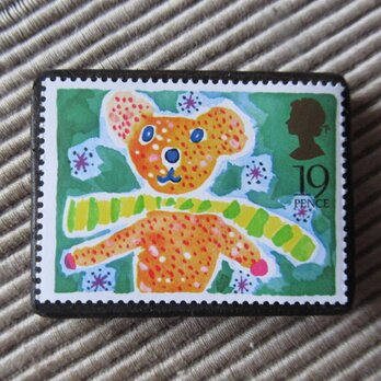 イギリス　切手ブローチ 9570の画像