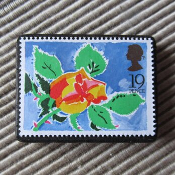 イギリス　切手ブローチ 9571の画像