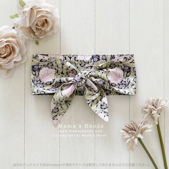 ⭐️19点売れました⭐ ウィリアムモリス ピンパーネル ピンク 紫 花柄 綿 夏 保冷剤 冬 カイロ ネッククーラー スカーフの画像