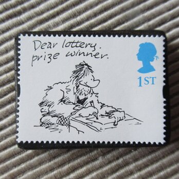 イギリス　漫画切手ブローチ 9575の画像
