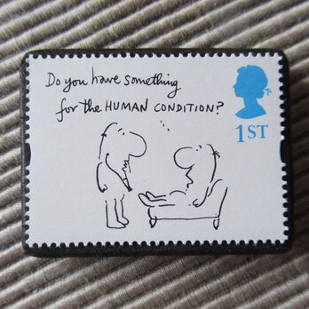 イギリス　漫画切手ブローチ 9582の画像