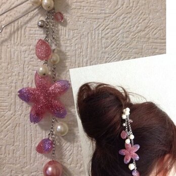 桜の髪飾り⑤【メール便送料無料】の画像