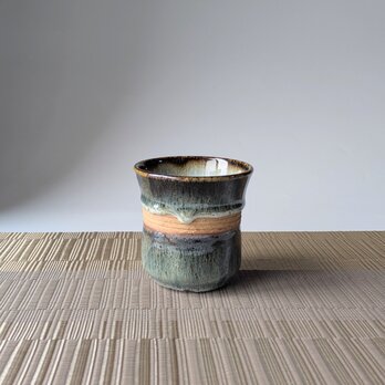 きれいなブルーのフリーカップ　【手仕事　民藝　和　陶器】