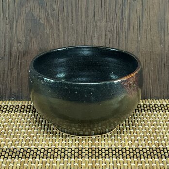 陶器 とん汁碗　黒【240401】の画像