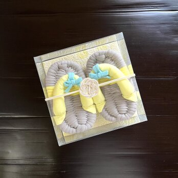 【FLIP TEE FLOP】13cm ベビー用布ぞうり《グレー》《イエロー》【No.241】の画像