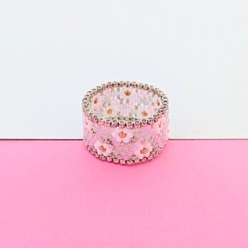 ビーズ織りの指輪　Ｙ-234