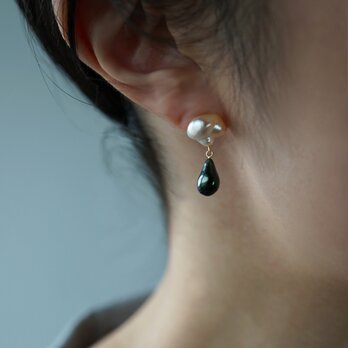 Southsea Pearl x Tahitian Pearl Earring  ＊Singleの画像