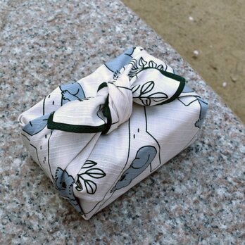 風呂敷　日本のかたち　チーフ　コアラ　クリーム　ふろしき　 弁当箱包み　綿100％　50cm幅の画像
