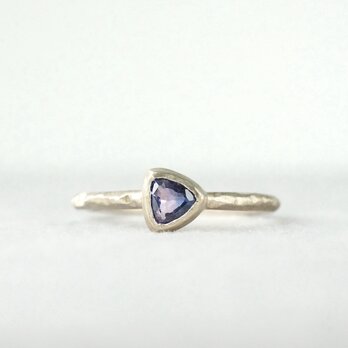K18WG Sapphire Ring/Triangle/Violetの画像