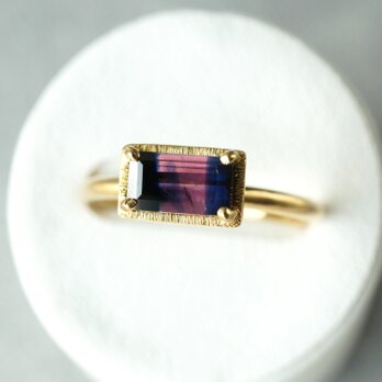 K18 Sapphire Ring/Bicolor/PinkxBlack *の画像