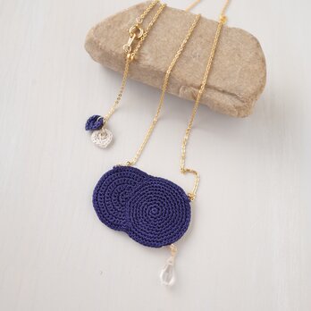 シルク手編みペンダントKumo