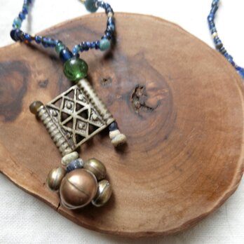 ＊Last price＊古のとらいばるなネックレス。@アジア民族のパーツやビーズ＋貿易風ビーズなど出土ビーズ