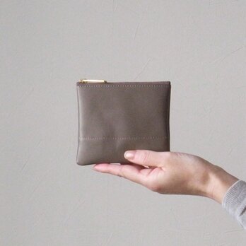 ”小さくスリム” な【M】Minimal Wallet  上質イタリアンレザー  - トープ -の画像