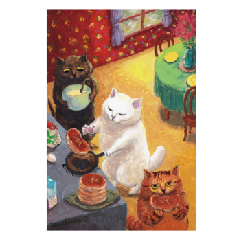 74　カマノレイコポストカード2枚セット「パンケーキ」の画像