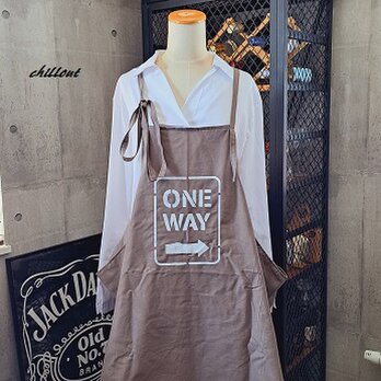 【背中がかわいい】エプロンドレス：チャコール：ONEWAY【0603】の画像