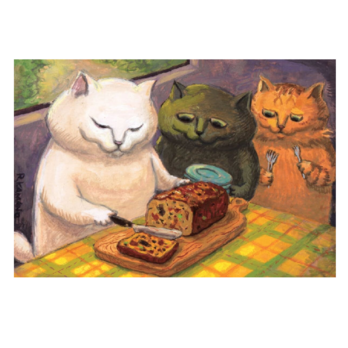 98　カマノレイコポストカード2枚セット「フルーツパウンドケーキ」の画像