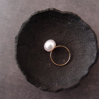 Baroque Pearl Ring【K14gf】大粒 バロックパール 指輪（9号／Button）の画像
