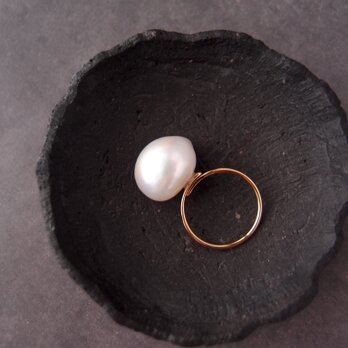 Baroque Pearl Ring【GP】大粒 バロックパール 指輪（11号フリー／Drop）の画像