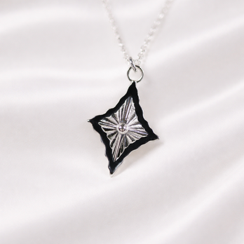 《受注制作》　ラピス　シルバーネックレス