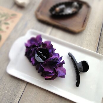 バンスクリップ ■ 紫陽花の花びら ■ パープルの画像