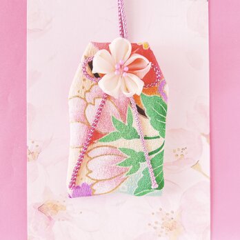 花開き｜桜のお守り袋（手縫い・つまみ細工／元巫女が仕立てる）