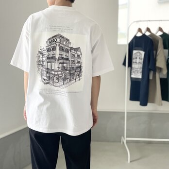 『2024新作』USAコットン バックプリントTシャツ ユニセックス 5色展開 【ホワイト】の画像