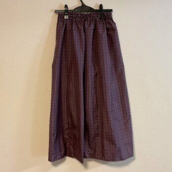 着物リメイク Ｚ 大島  ギャザースカート  シルク 古布正絹 着物スカートの画像