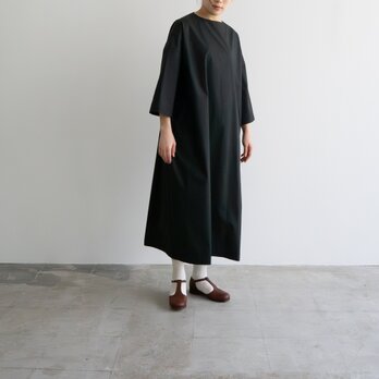 circle cotton dress/blackの画像