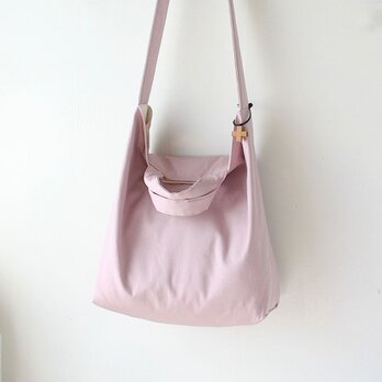 帆布の2wayショルダートートバッグ☆ドーンピンク