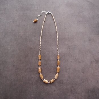 【SV】Picture Jasper× Riverstone Necklace／ピクチャージャスパー×リバーストーン ネックレスの画像